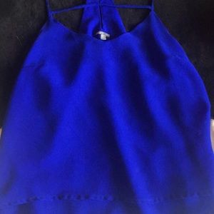 Deep ocean blue classy tank top